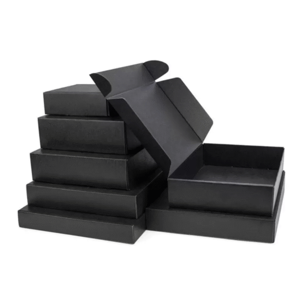 Corrugated Card Closed Flap Hamper Gift Box (Black)
