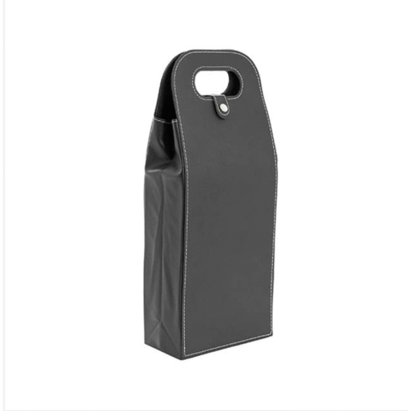 Premium Faux Leather Double Bottle Gift Bag