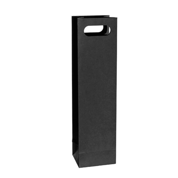 Single Bottle Kraft Bag Black